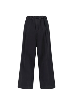 White Sand belted pleated trousers - Black