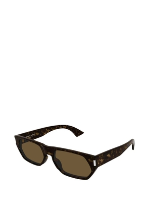 Saint Laurent Eyewear rectangle-frame sunglasses - Brown