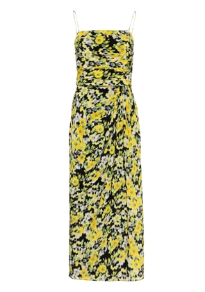 Adam Lippes floral-print midi dress - Yellow