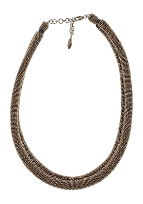 Brunello Cucinelli beaded necklace - Brown