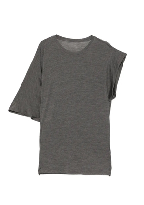 LESS Asymmetric Short Sleeve Top - Grey