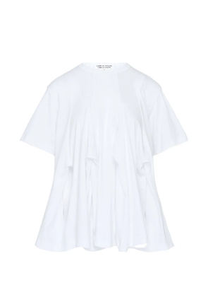 Comme Des Garçons Comme Des Garçons pleated flared T-shirt - White