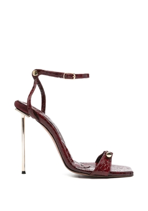 HARDOT croc-effect stiletto sandals - Red