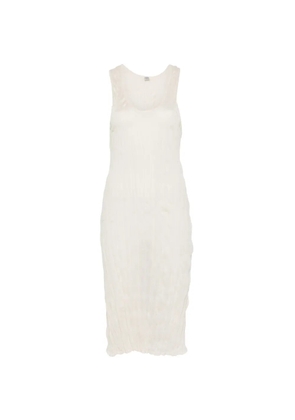 TOTEME crinkled midi dress - Neutrals