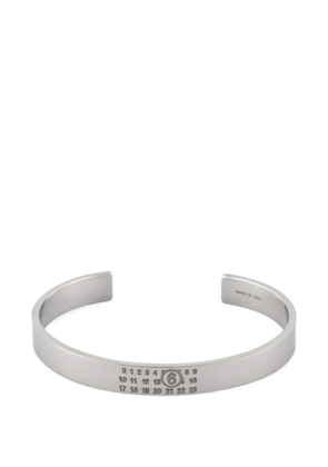MM6 Maison Margiela Numerical Logo-engraved open-cuff bracelet - Silver