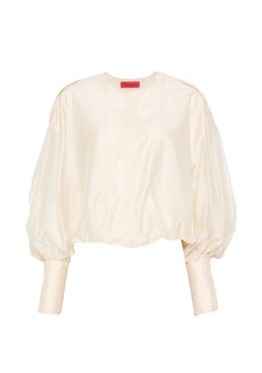 THELATEST epaulette puff-sleeve shirt - Neutrals