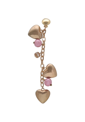 Ugo Correani Vintage heart charm drop clip-on earring - Gold