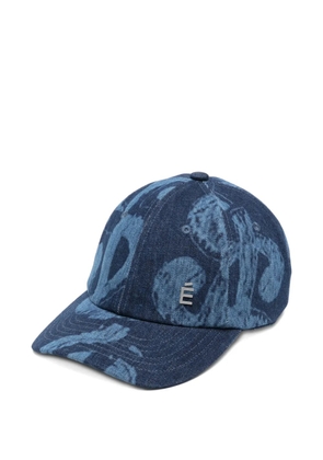 Études Studio logo-plaque denim cap - Blue