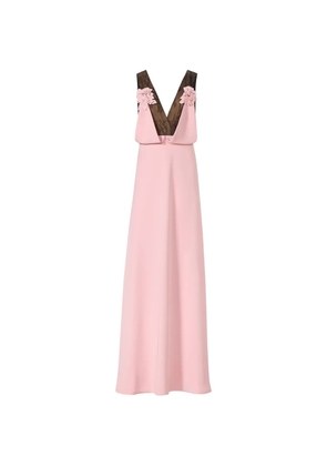Costarellos Janessa lace plunge-neck gown - Pink