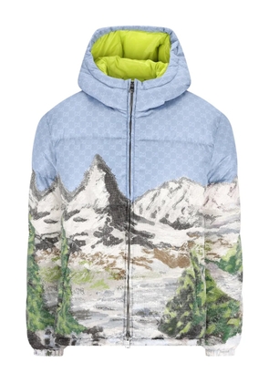 Gucci alpine landscape gg motif jacket - Blue