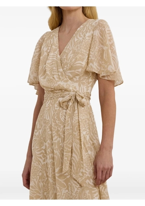 Lauren Ralph Lauren floral-print wrap-style dress - Neutrals