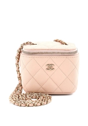 CHANEL Pre-Owned Classic Vanity Case with Chain Quilted Caviar Mini pouch - Neutrals