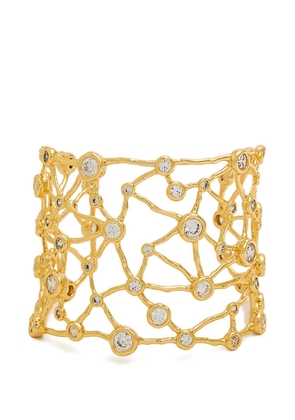 Alexis Bittar Asterales crystal-embellished cut-out cuff bracelet - Gold
