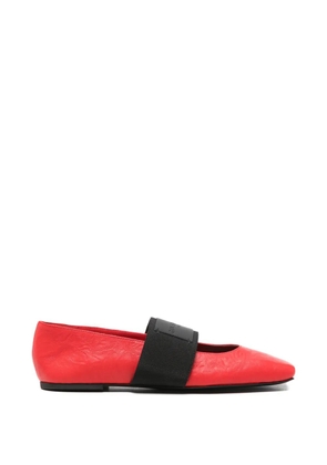 Givenchy Sliced logo-plaque leather ballet flats - Red