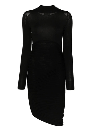 Philosophy Di Lorenzo Serafini plissé-effect fine-knit dress - Black