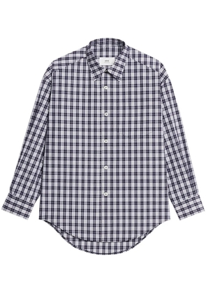 AMI Paris plaid-pint long-sleeve shirt - Blue