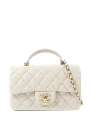CHANEL Pre-Owned Flap top-handle mini bag - Neutrals