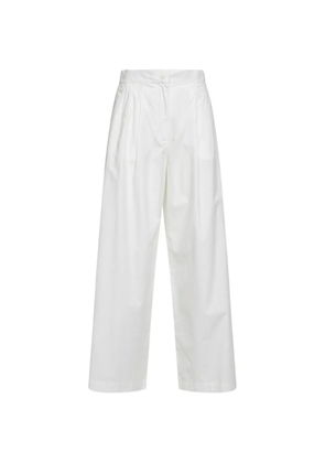 Weekend Max Mara pleated wide-leg trousers - White