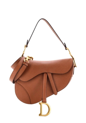 Christian Dior Pre-Owned Saddle Handbag with Strap Leather Medium shoulder bag - Brown