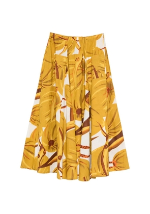 CONNOR&BLAKE Gioia abstract-pattern maxi skirt - Yellow