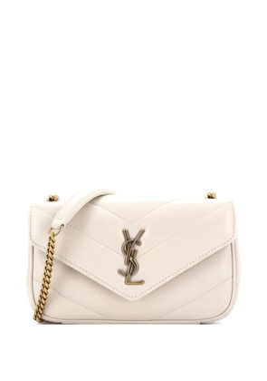 Saint Laurent Pre-Owned Loulou NM Matelasse Chevron Leather Mini shoulder bag - White