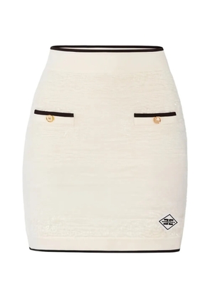 Elisabetta Franchi logo-detail mini skirt - Neutrals