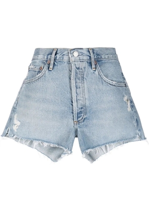 AGOLDE high-waisted denim shorts - Blue