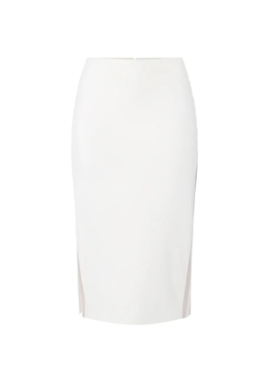 Elisabetta Franchi satin-band crêpe skirt - White