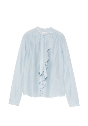 Jacob Cohën pussy-bow ruffled blouse - Blue