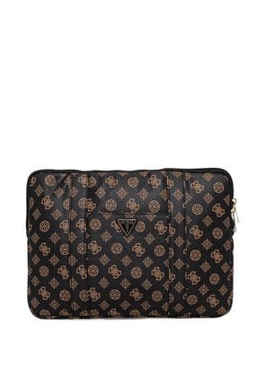 GUESS USA monogram-print laptop bag - Black