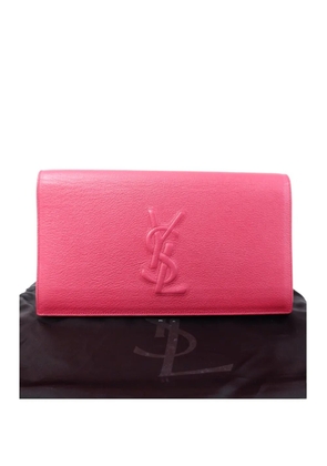 Saint Laurent Pre-Owned Belle De Jour leather clutch bag - Pink