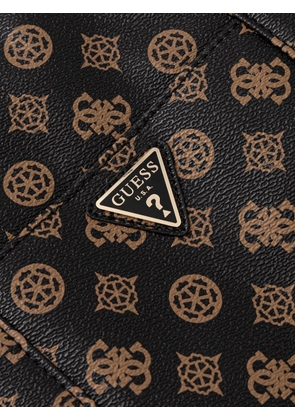 GUESS USA monogram-print laptop bag - Black