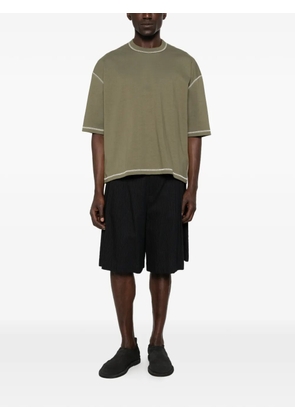 Comme des Garçons Homme contrast-stitch T-shirt - Green