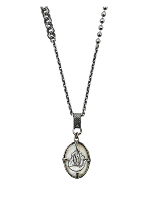 Gem Kingdom Peace carved mother-of-pearl necklace - Silver