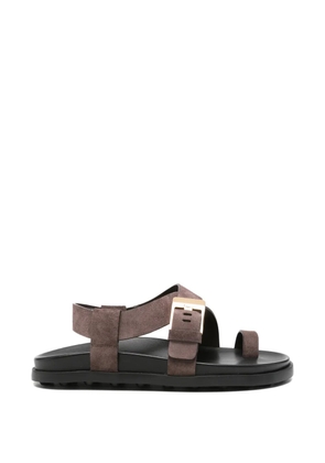 Tod's buckle-fastening toe-strap sandals - Brown