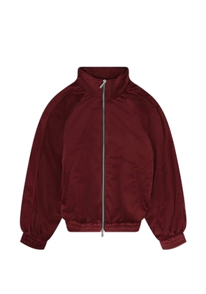 RHUDE zip-up velvet track jacket - Red