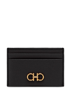 Ferragamo logo-plaque card holder - Black