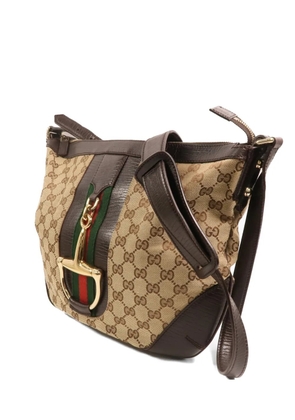 Gucci Pre-Owned Horsebit GG canvas shoulder bag - Neutrals
