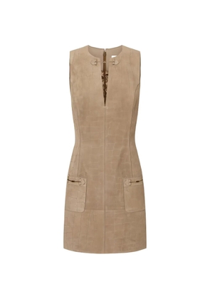 Elisabetta Franchi alligator-print mini dress - Neutrals