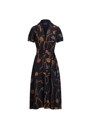 Lauren Ralph Lauren belted nautical-print dress - Black