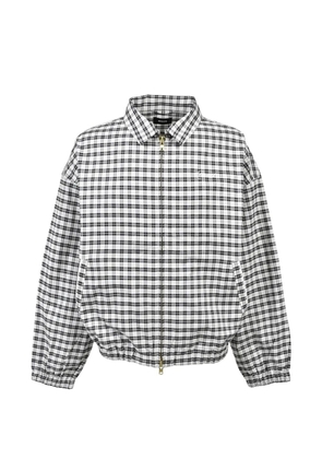 BREATH script-logo check-pattern jacket - White