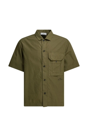 Stone Island logo-embroidered shirt - Green