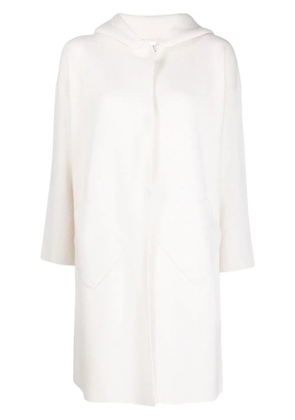 Liska hooded cardi-coat - White