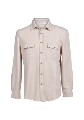 Brunello Cucinelli knitted shirt jacket - Neutrals