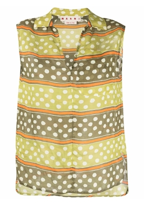 Marni polka-dot print blouse - Green