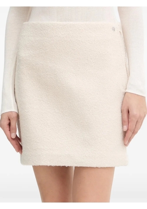 GUESS USA boucle logo-plaque skirt - Neutrals