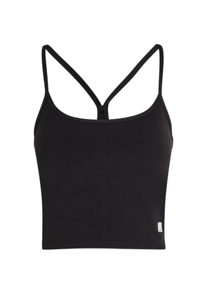 VUORI AllTheFeels™ racerback cropped tank top - Black