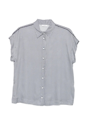 Peserico geometric-print short-sleeve shirt - White