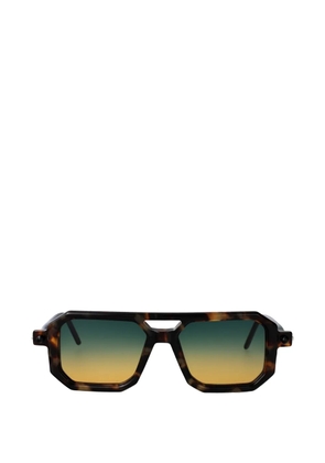 Kuboraum Maske P8 geometric-frame sunglasses - Brown