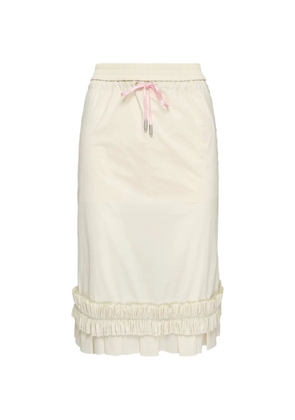 SULTRY VIRGIN ruffled maxi skirt - Neutrals